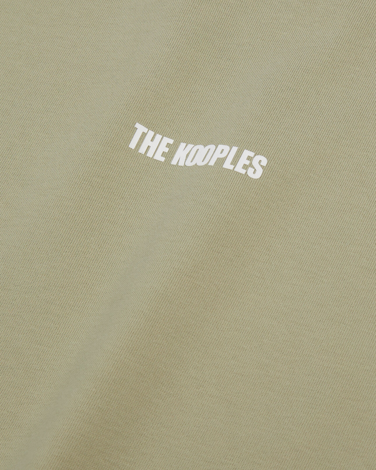 The Kooples MEN KAKI GREY light green t-shirt with logo serigraphy