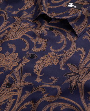 The Kooples H NAVY / BROWN printed shirt