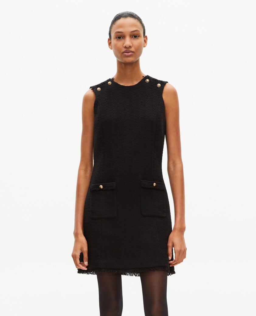 The Kooples F BLACK short black tweed dress