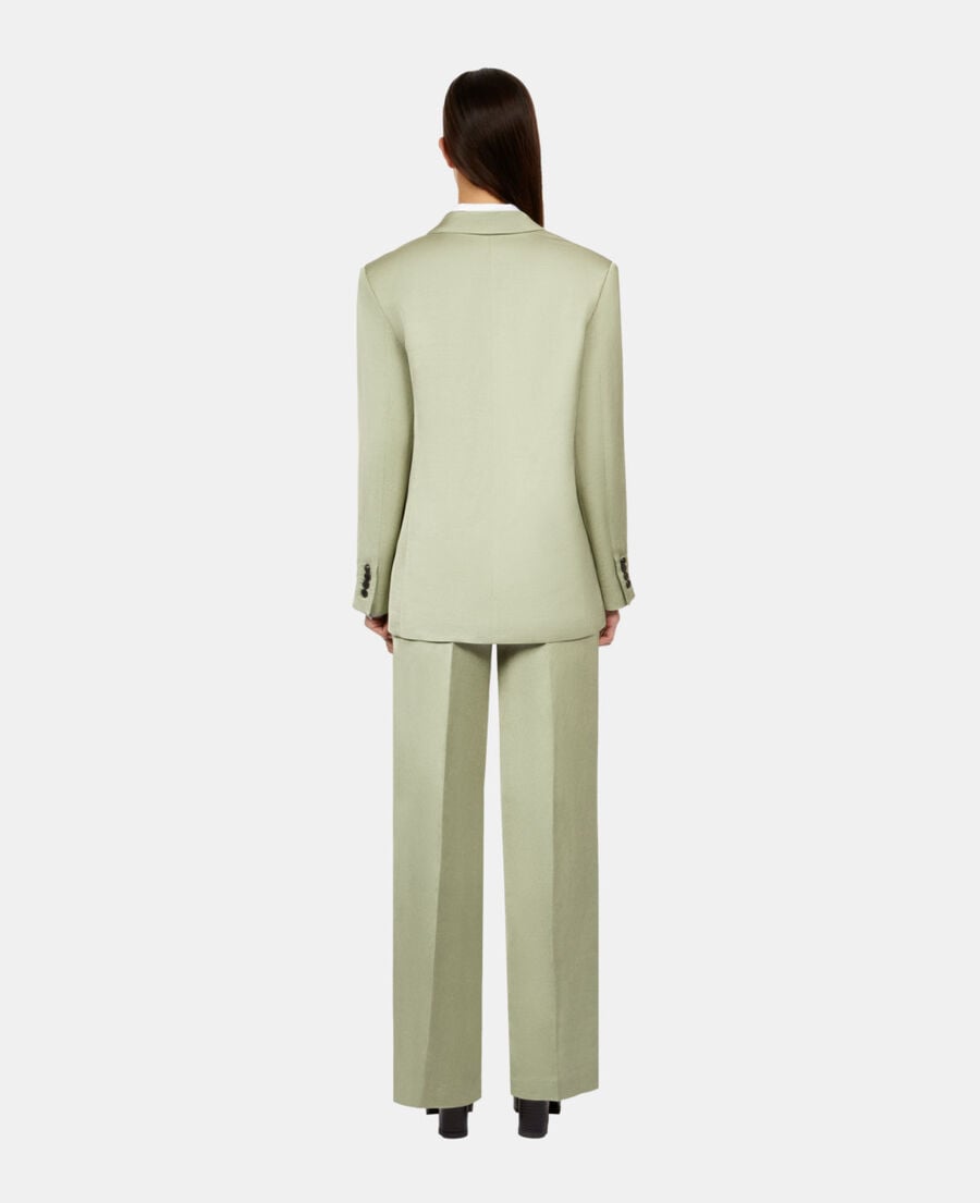The Kooples WOMEN KAKI GREY light green linen suit jacket