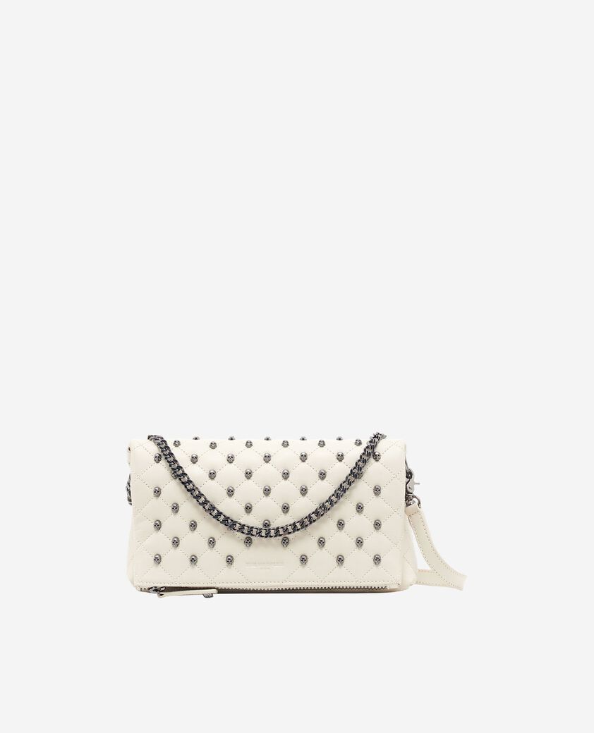 The Kooples FEMME CREAM pochette h&eacute;ritage small en cuir &eacute;crue