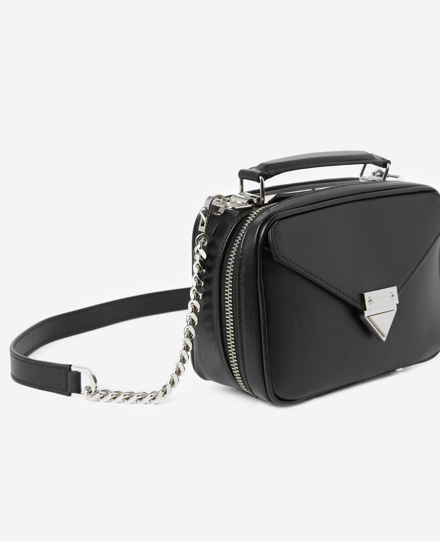 minibolso barbara negro de piel lisa