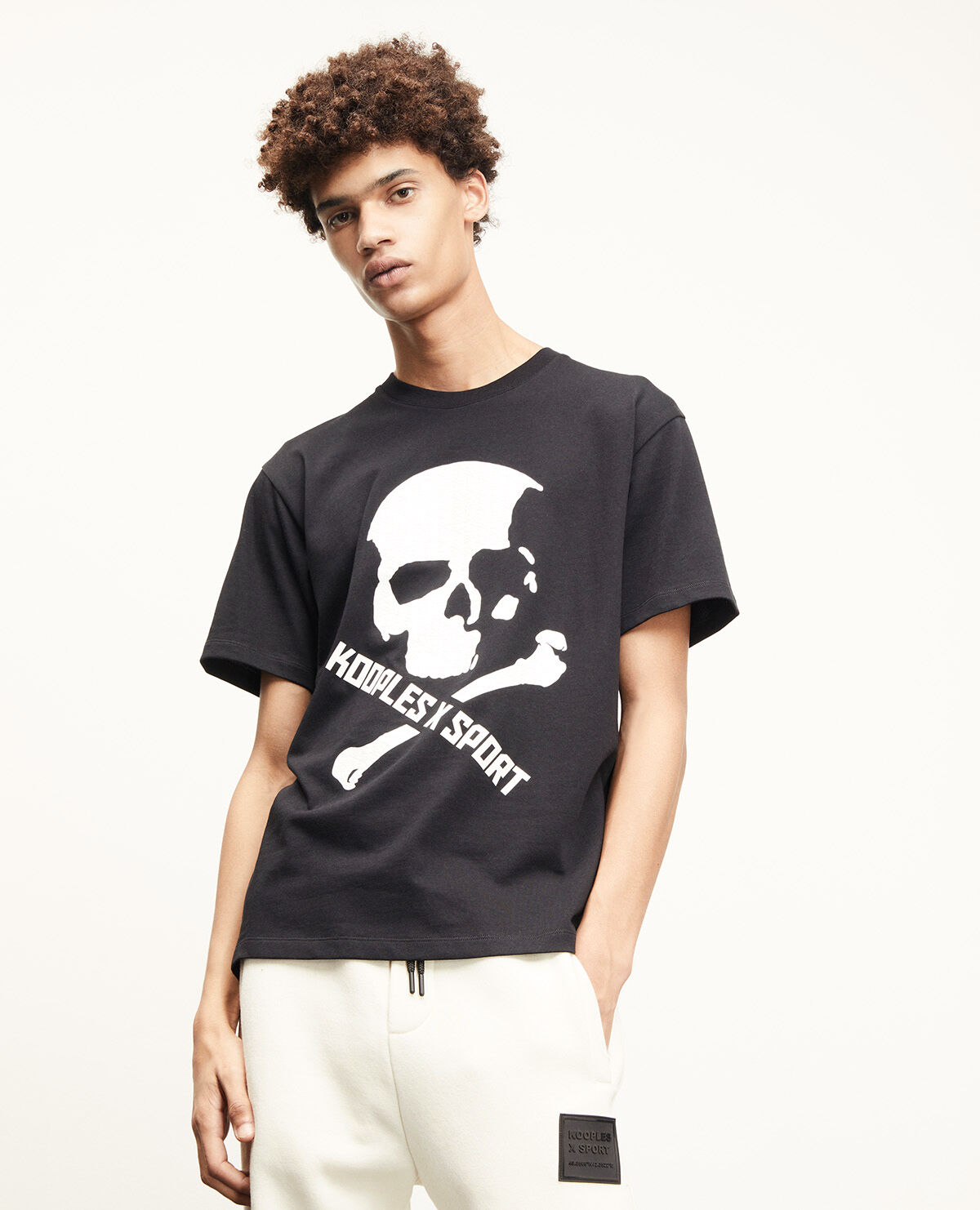 T-shirt fashion tête de mort T-shirt 1592 noir