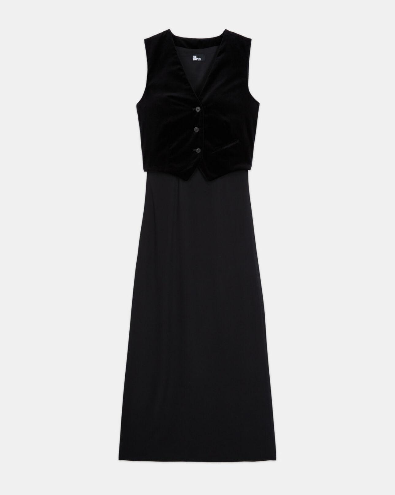 The Kooples FEMME BLACK robe longue noire