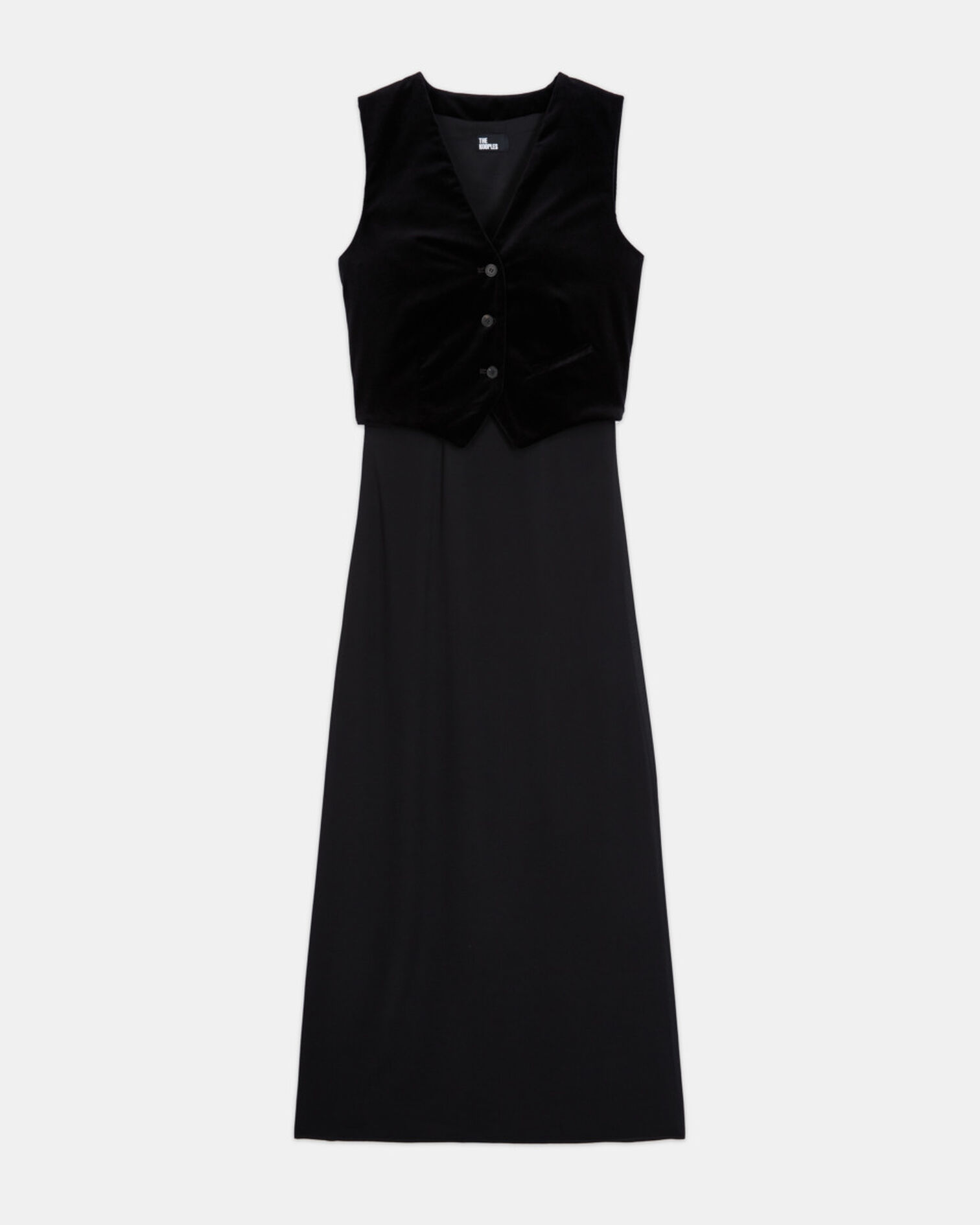 Robe longue noire, BLACK, hi-res image number null