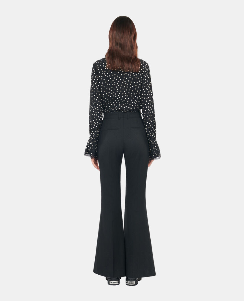 The Kooples FEMME BLACK pantalon tailleur en laine mélangée noir