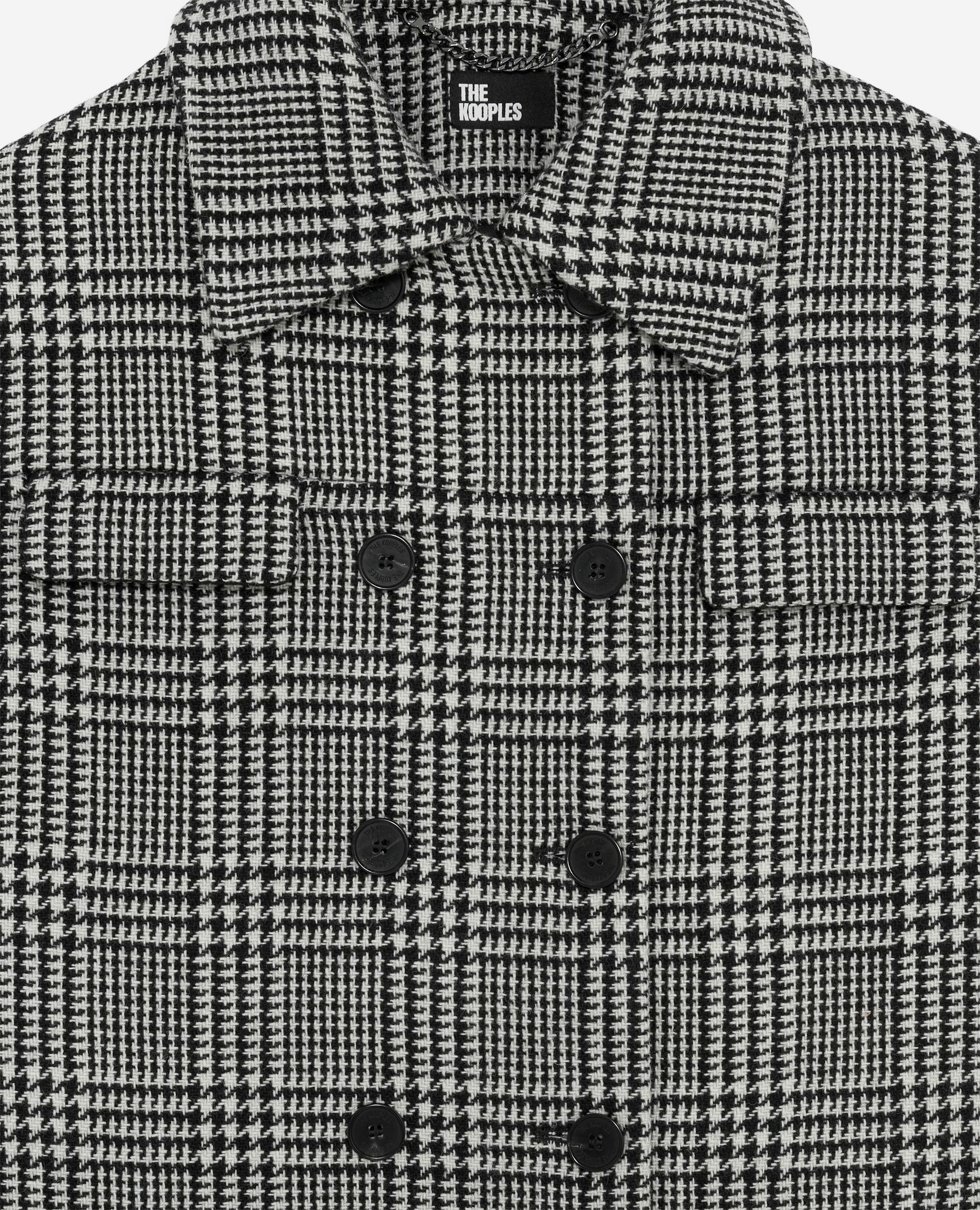 Blouson à motif Prince de Galles noir et blanc, BLACK GREY, hi-res image number null