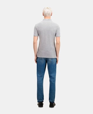 The Kooples H GREY / GREEN grey cotton polo t-shirt
