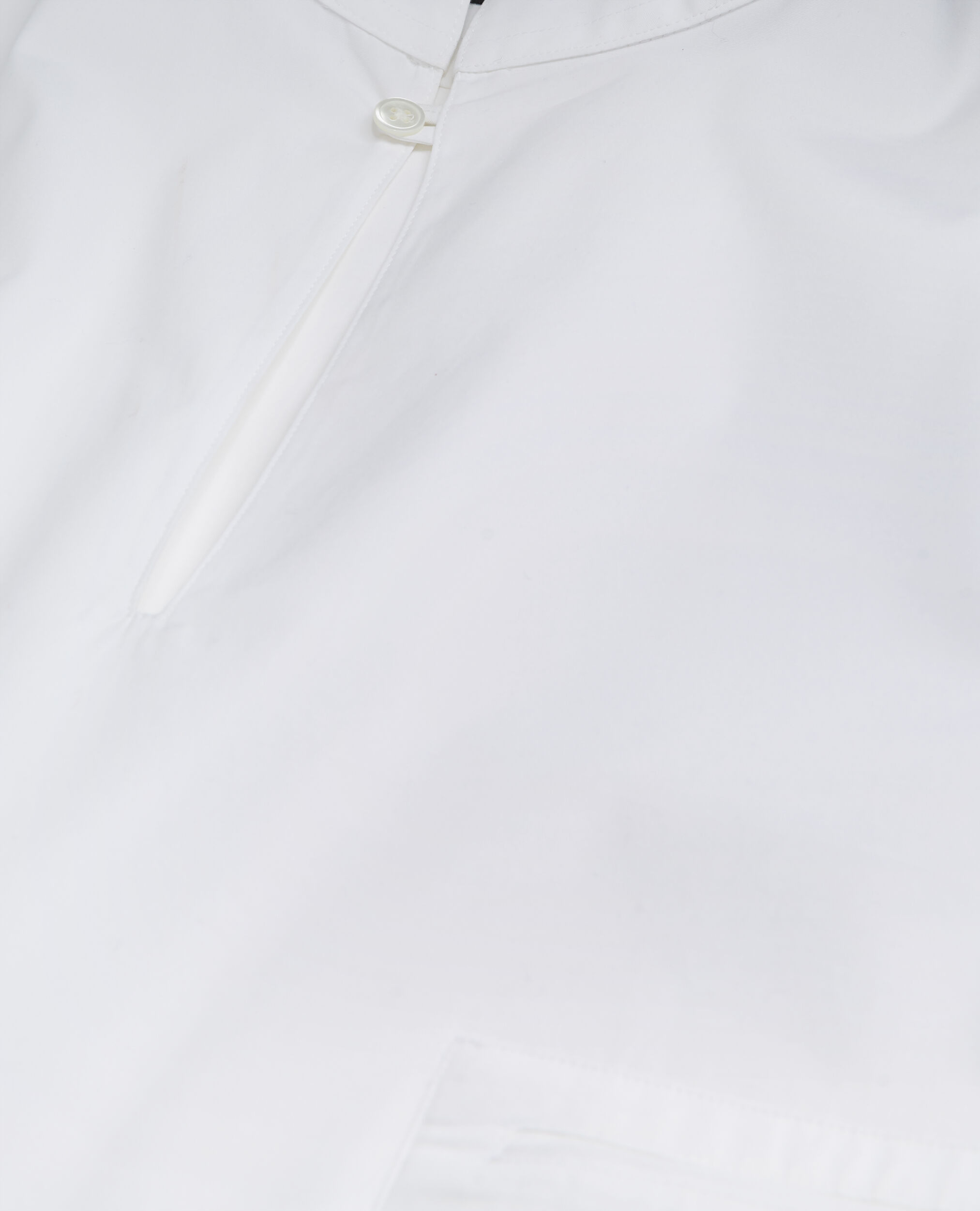 White cotton shirt, WHITE, hi-res image number null