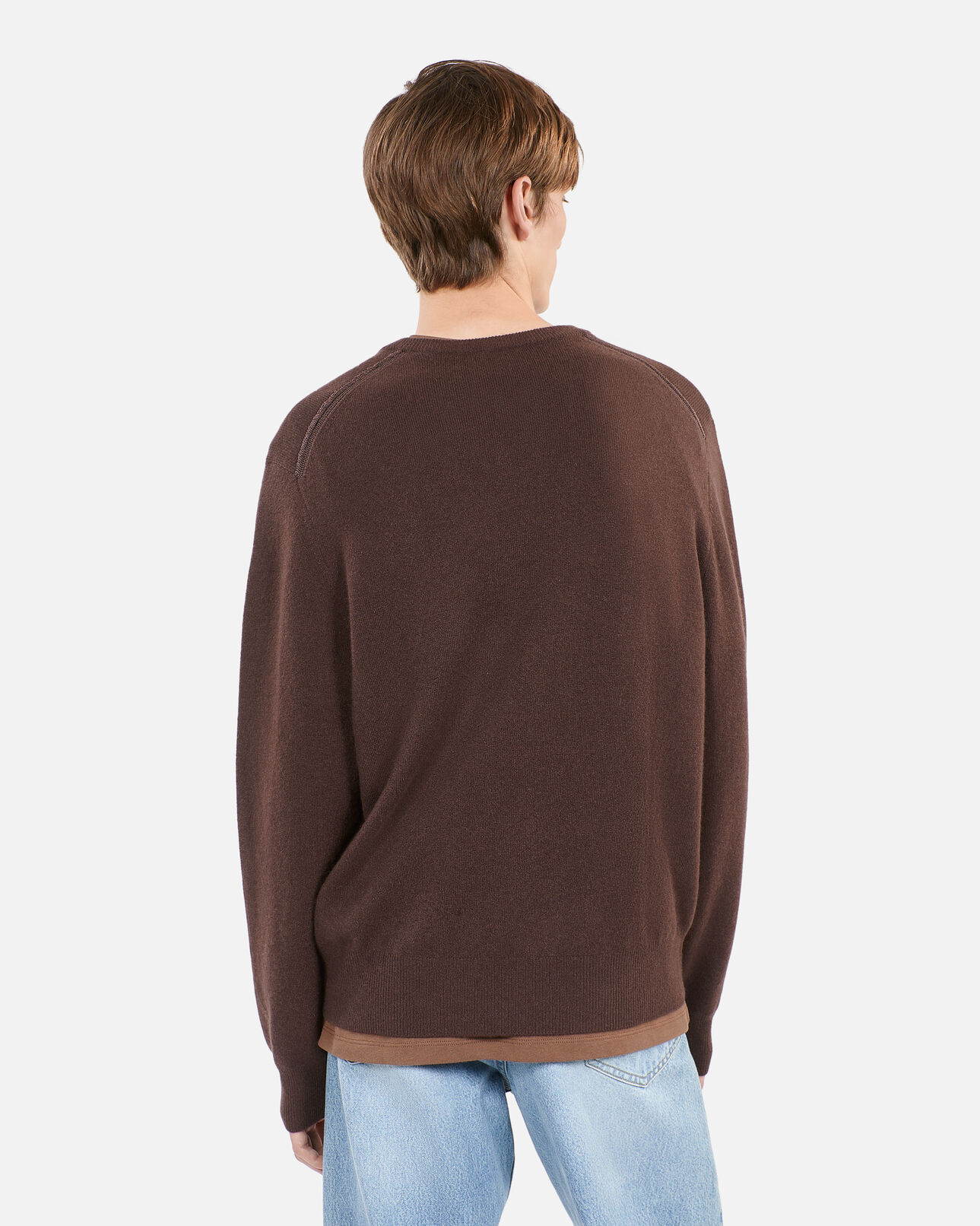 The Kooples MEN BROWN brown cashmere sweater