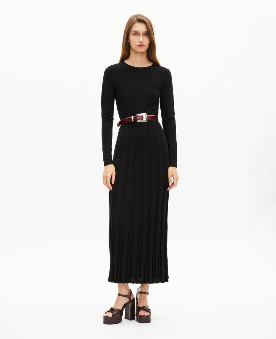 The Kooples F BORDEAUX burgundy leather belt