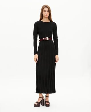 The Kooples F BORDEAUX burgundy leather belt