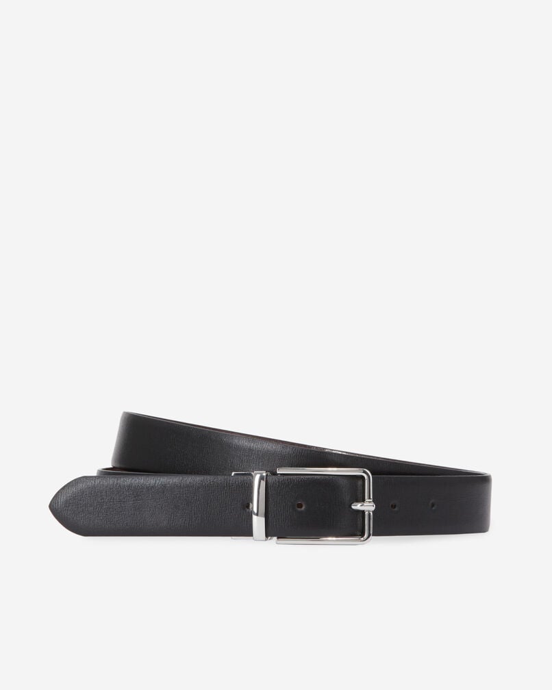 The Kooples MEN BLACK reversible two-tone leather belt