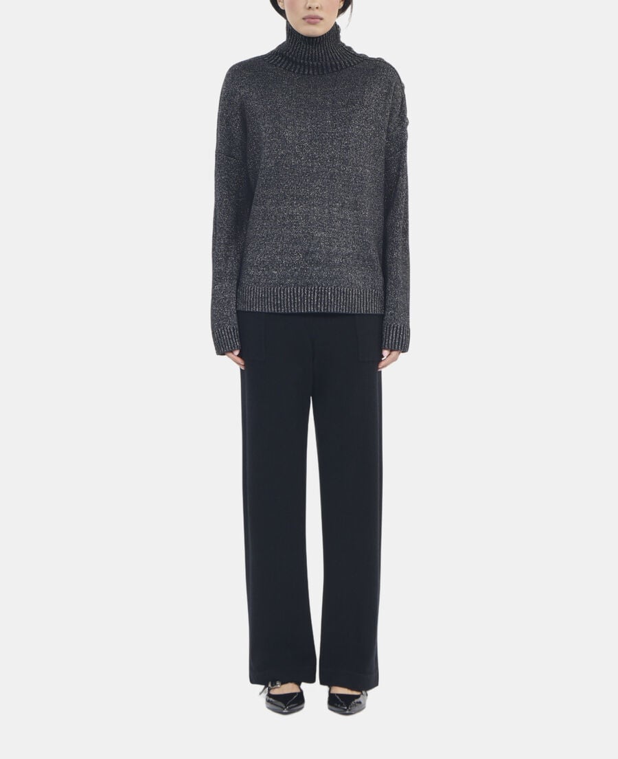 The Kooples DAMEN BLACK schwarzer pullover aus wolle und kaschmir