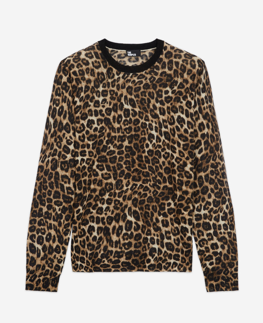 leopard print cashmere sweater