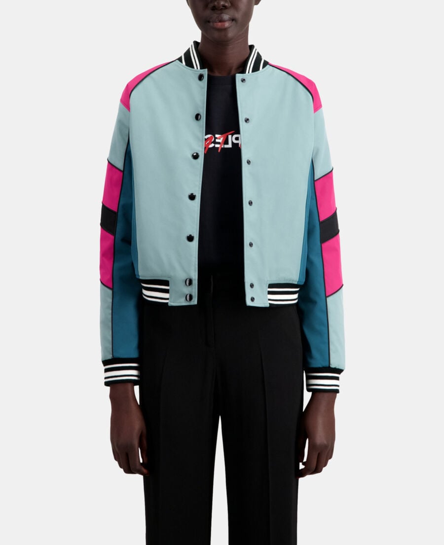 The Kooples WOMEN CELADON short jacket with multicoloured patchwork