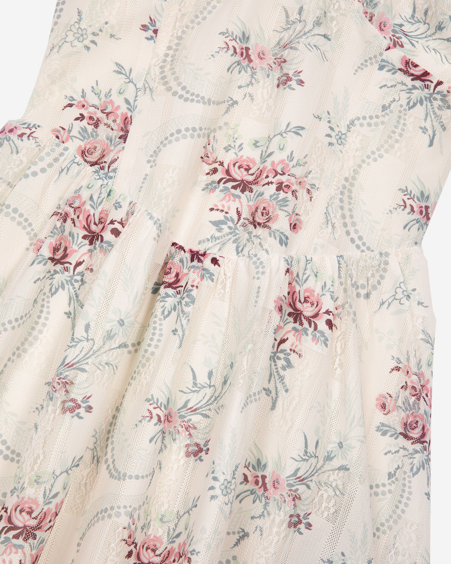 Kurzes weißes Kleid mit Blumenmuster, OFF WHITE / PINK, hi-res image number null