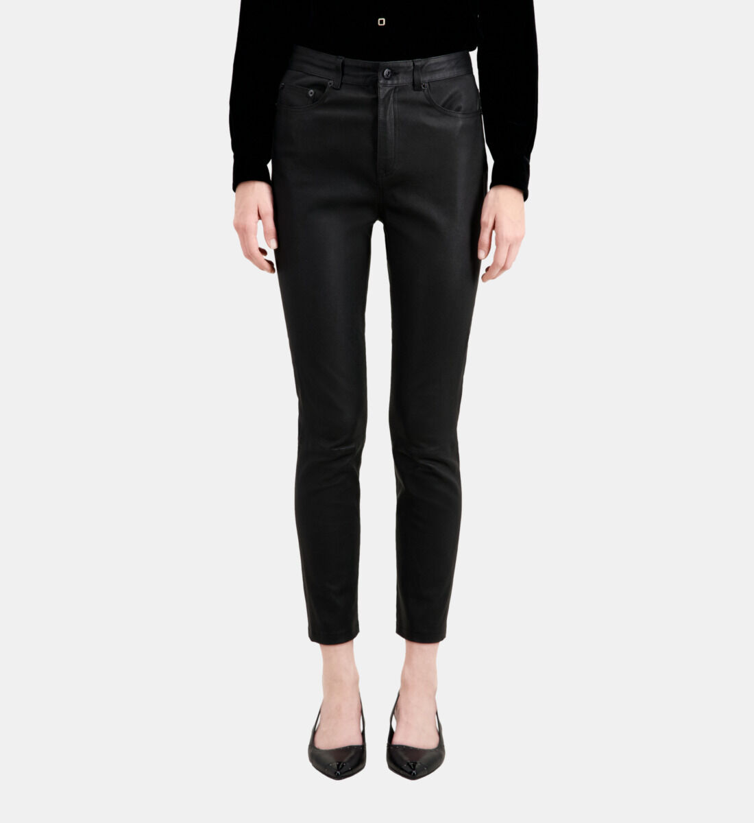 Womens skinny deals leather trousers