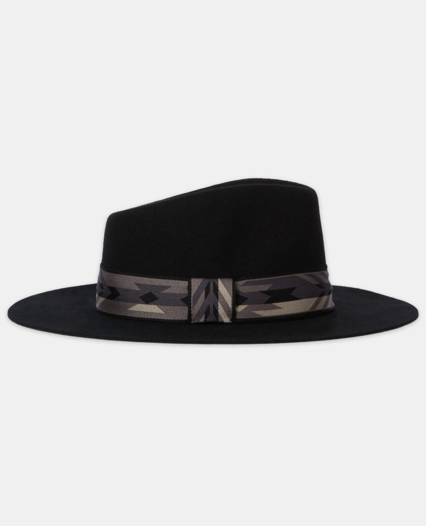 The Kooples WOMEN BLACK black wool hat