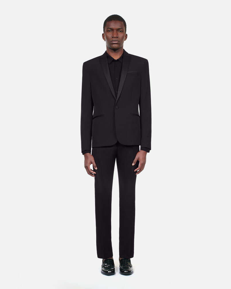 The Kooples MEN BLACK black tuxedo fitted jacket