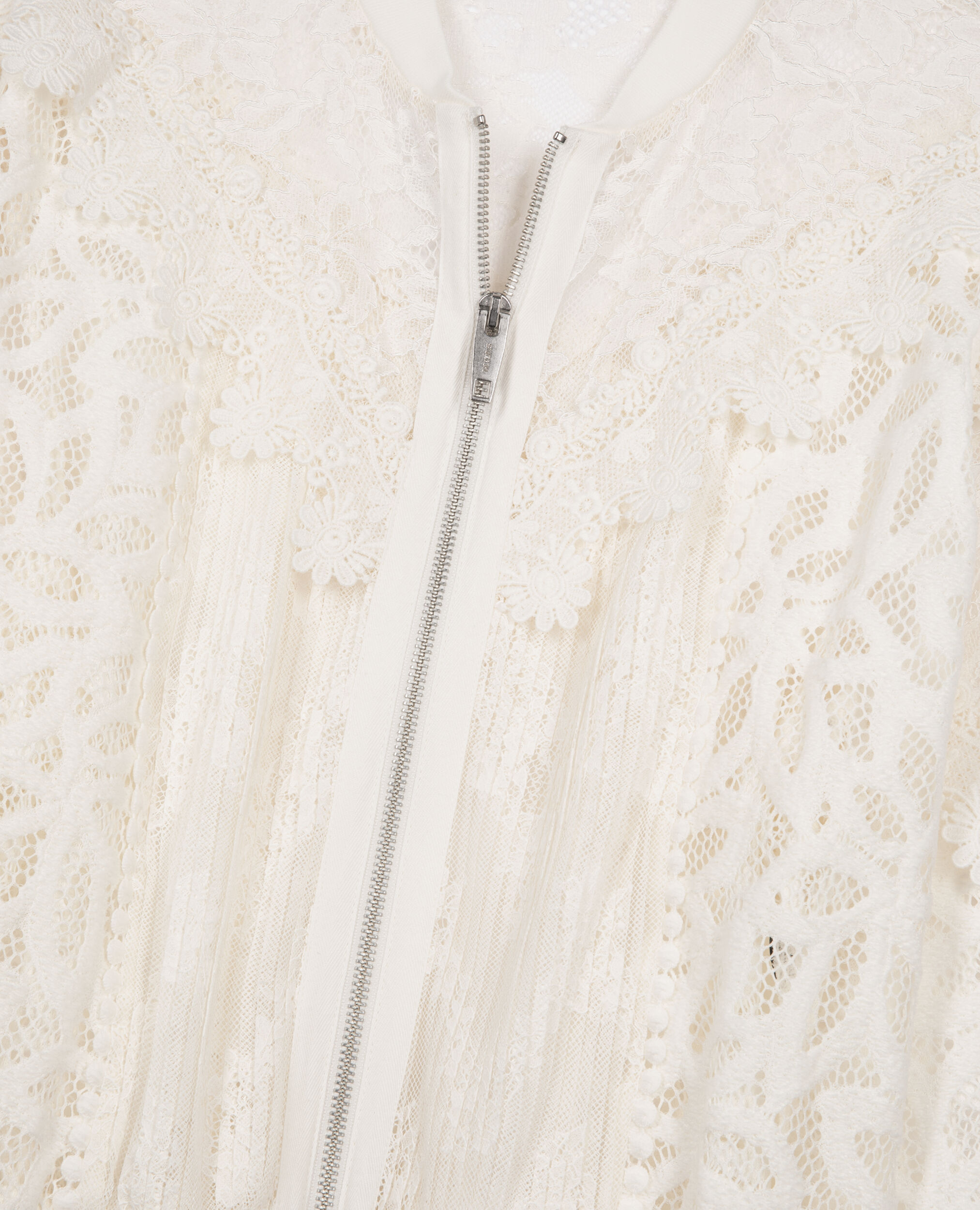 Veste à volants en dentelle écrue, ECRU, hi-res image number null