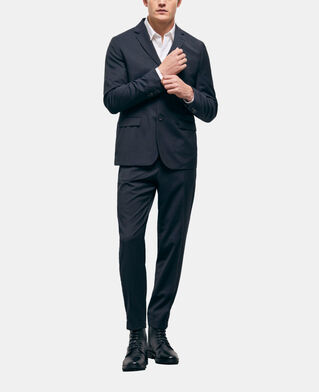 The Kooples H NAVY / WHITE wool suit jacket with check motif