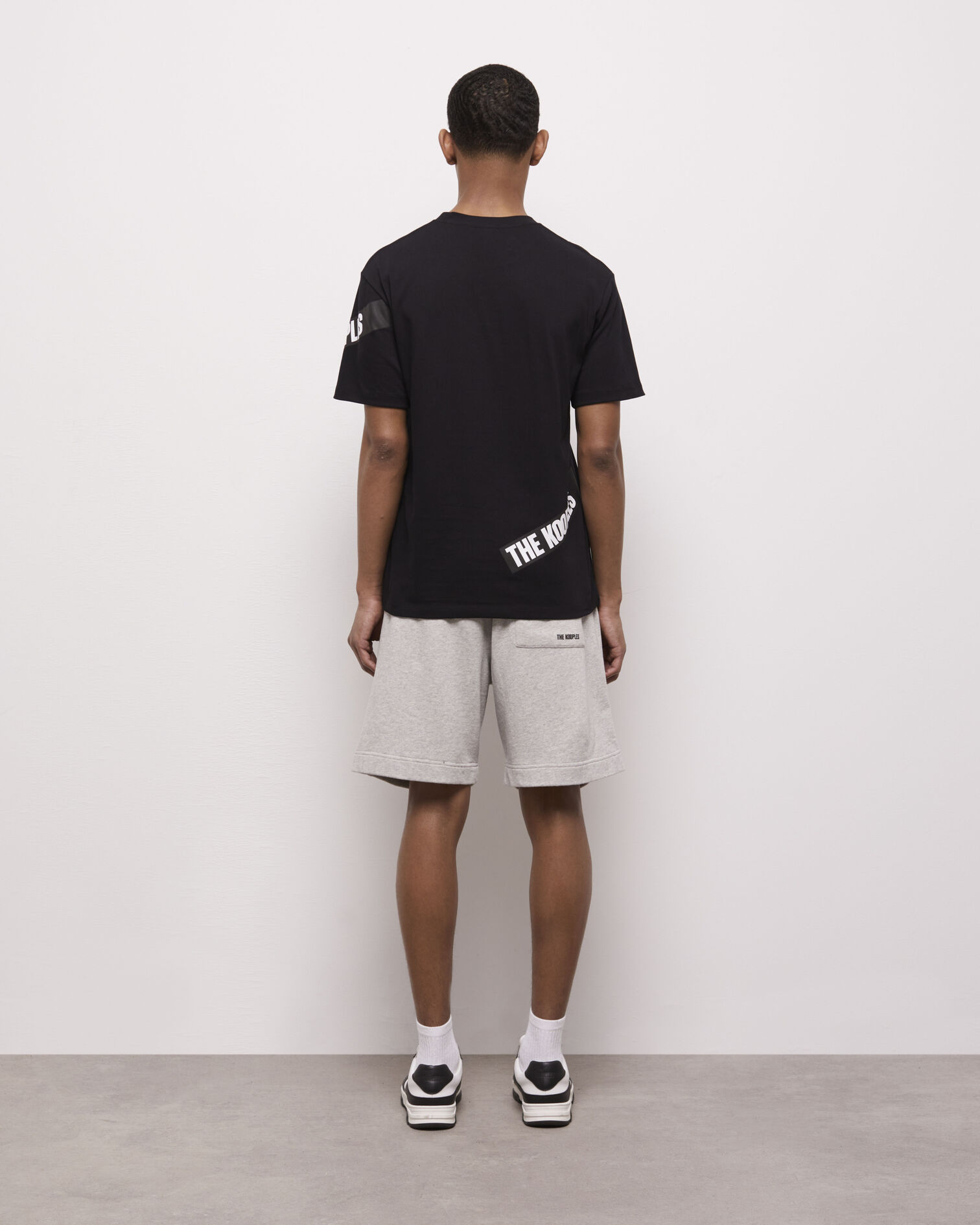 Camiseta negra Tape logotipo para hombre, BLACK, hi-res image number null