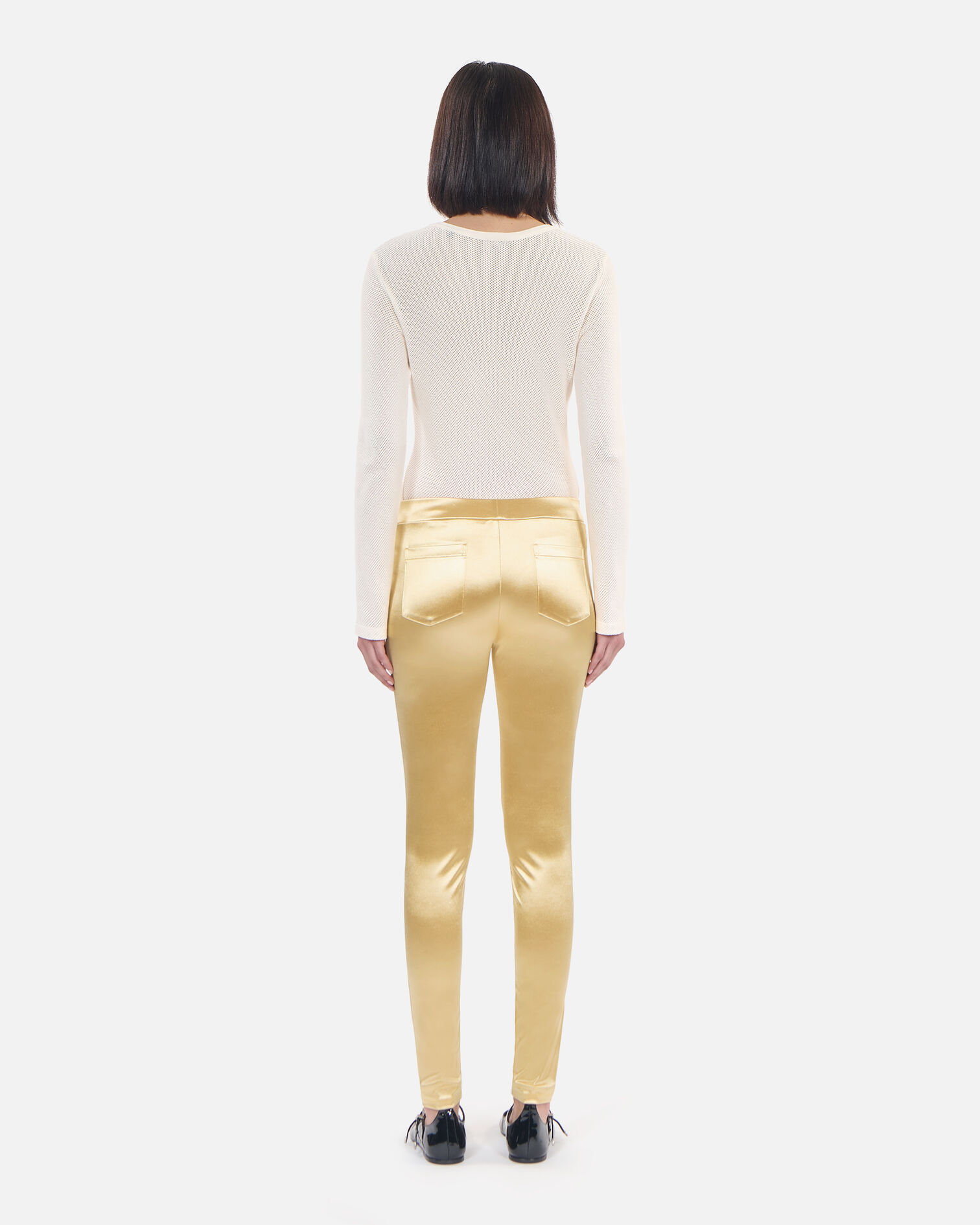 Golden satin leggings, ANTIC GOLD, hi-res image number null