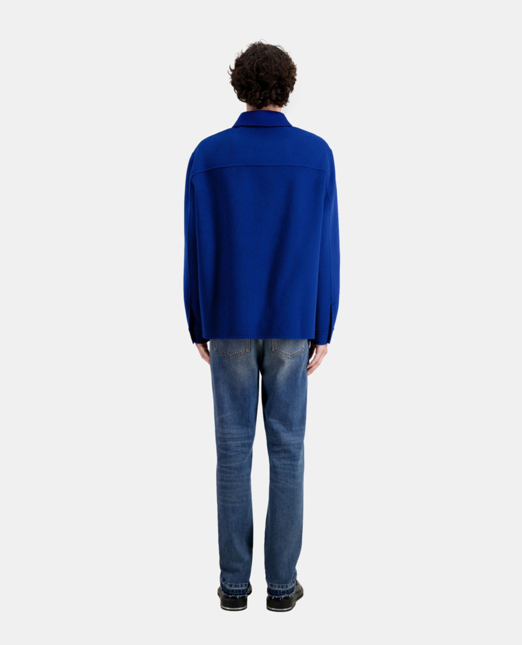 Chaqueta tipo sobrecamisa azul mezcla lana, ROYAL BLUE - DARK NAVY, hi-res image number null
