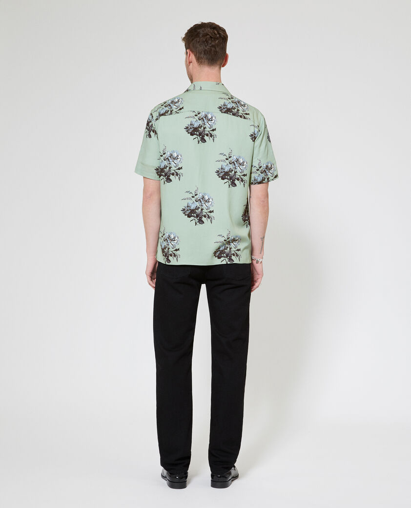 The Kooples MEN GREEN NAVY green floral print short-sleeve shirt