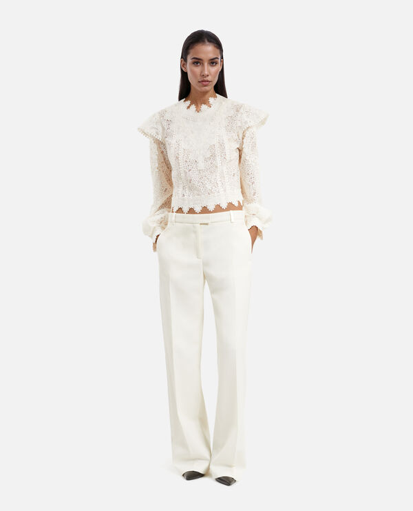 The Kooples WOMEN ECRU ecru lace top