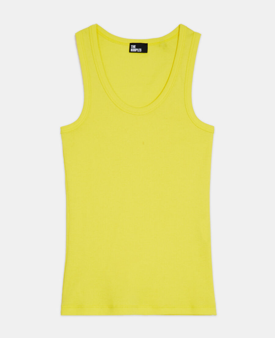 yellow tank top