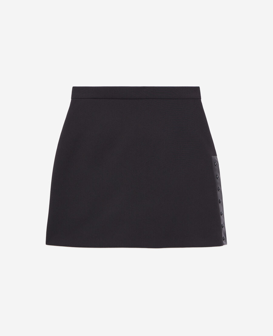 short black crepe skirt