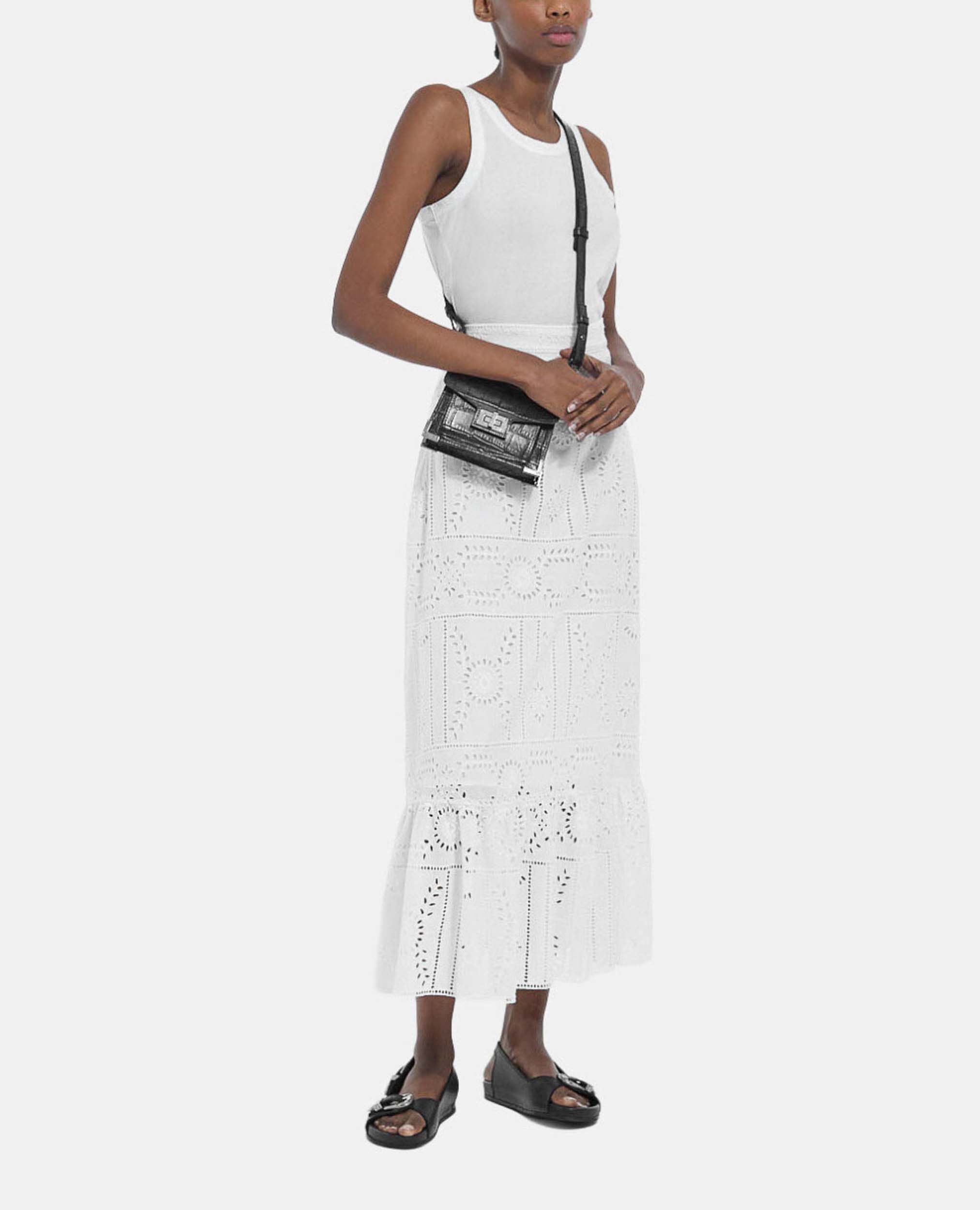 Jupe store volant blanche