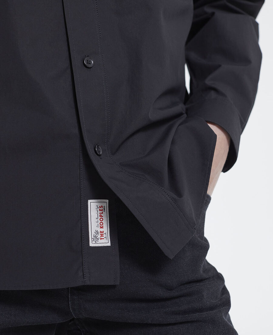 shirt with baseball collar