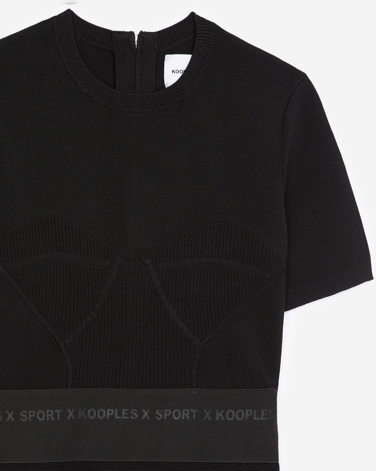 The Kooples WOMEN BLACK black skater dress with elastic waist