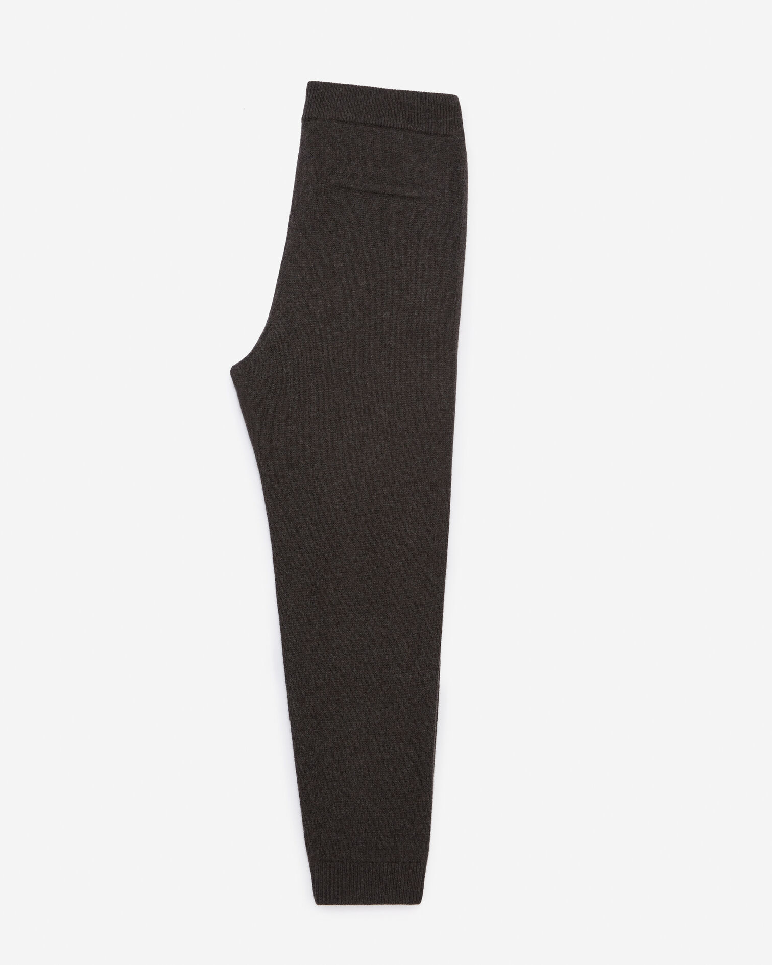 Brown wool joggers in loose-fitting knit, BROWN, hi-res image number null