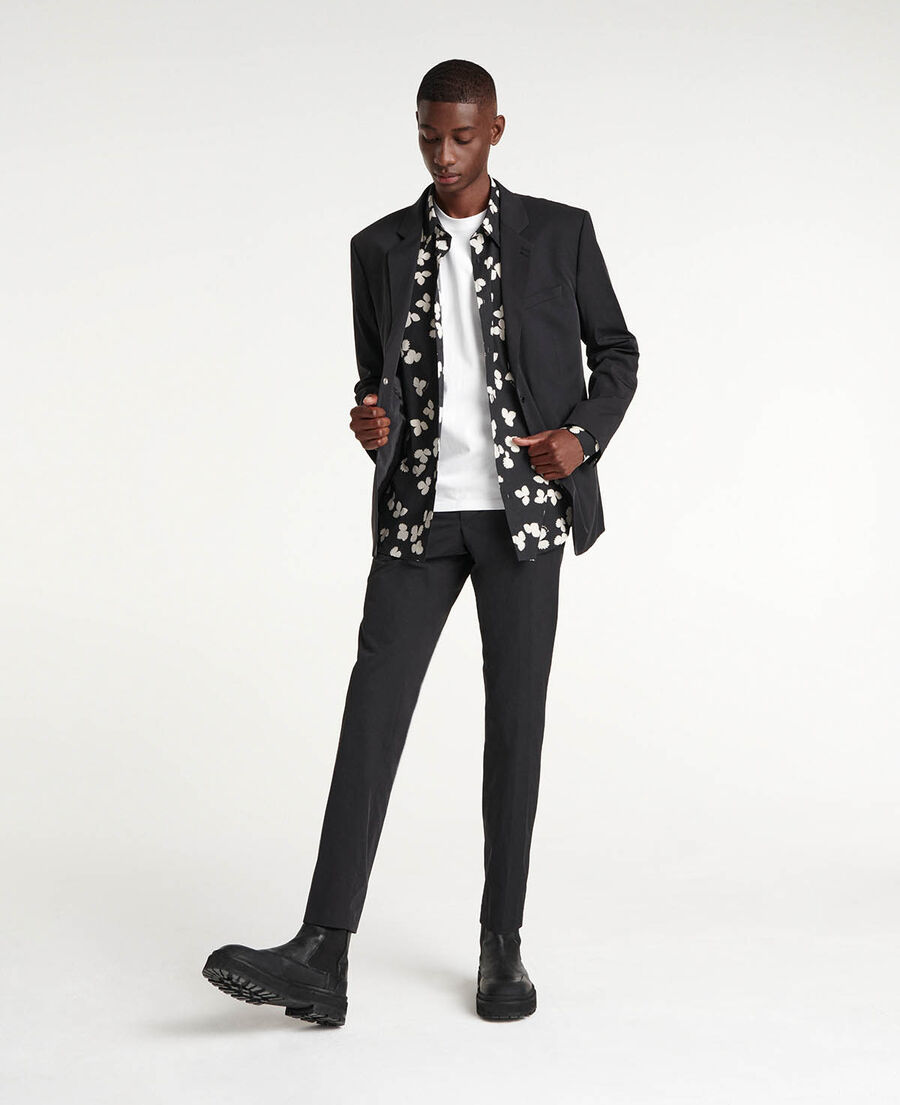 Technical black suit jacket with buttons The Kooples UK