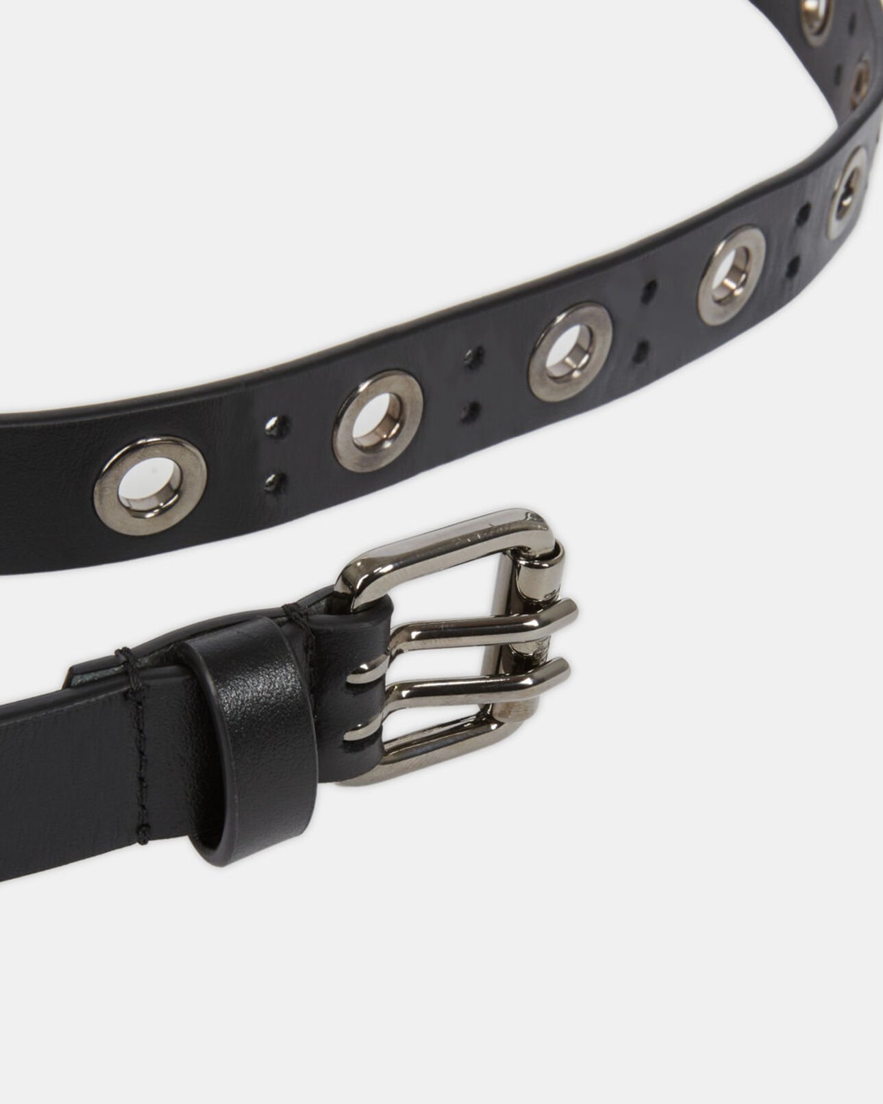 The Kooples FEMME BLACK ceinture en cuir noire