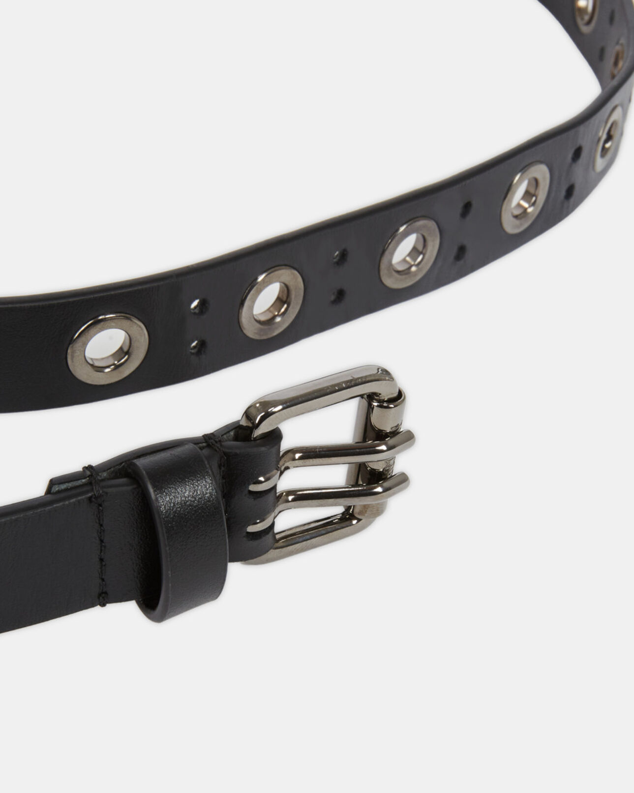 The Kooples FEMME BLACK ceinture en cuir noire
