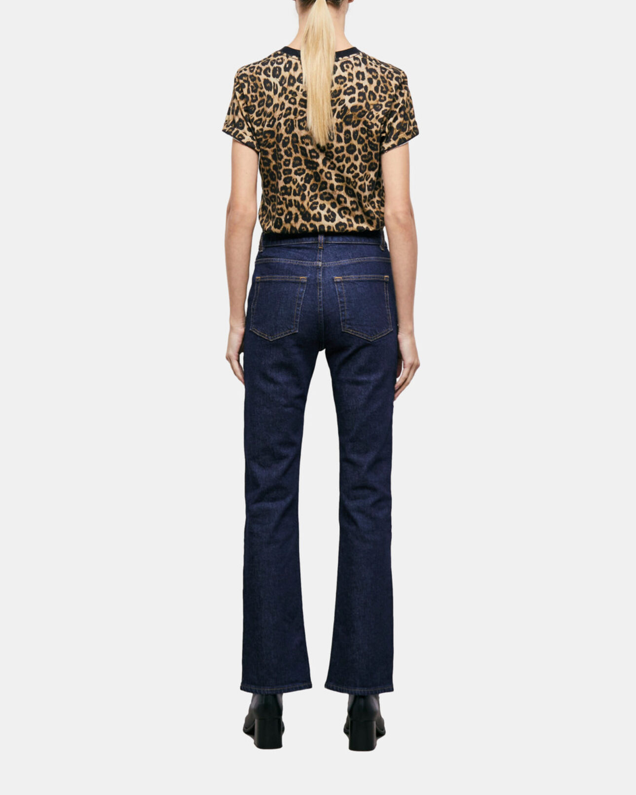 The Kooples F BLUE BRUT dark blue flare jeans