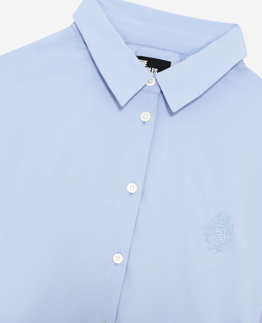 The Kooples WOMEN BLUE SKY light blue poplin shirt