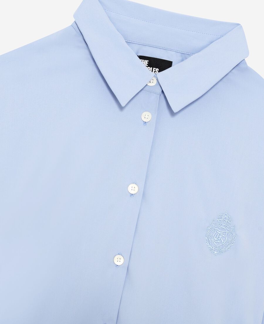 The Kooples DAMEN BLUE SKY hellblaues popeline-hemd