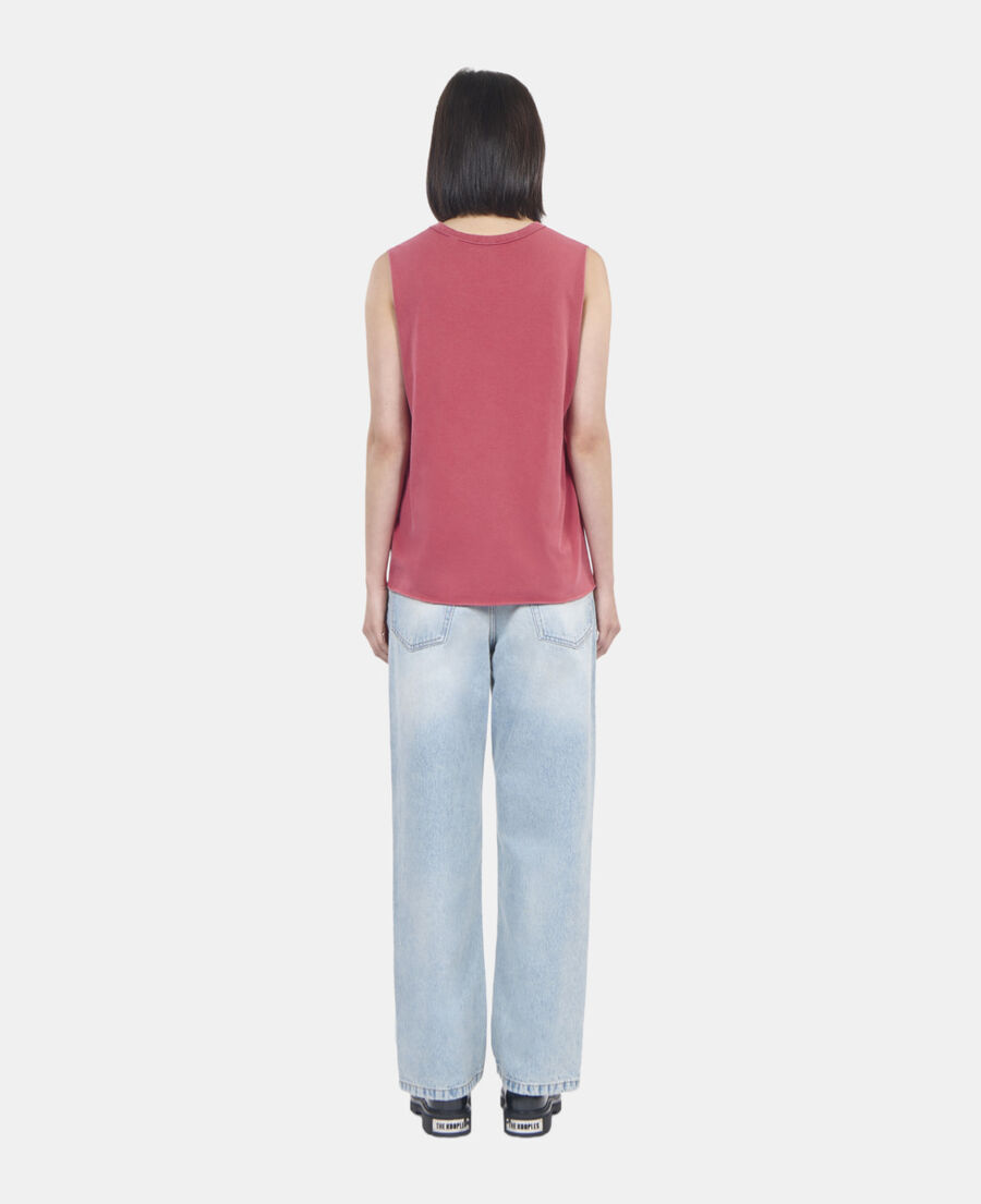 The Kooples WOMEN RUBIS red eternal life tour serigraphy tank top