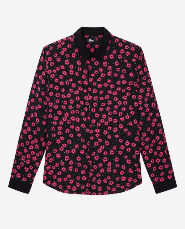 printed classic-collar shirt