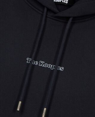 The Kooples HOMBRE DARK NAVY sudadera con capucha y logotipo azul marino