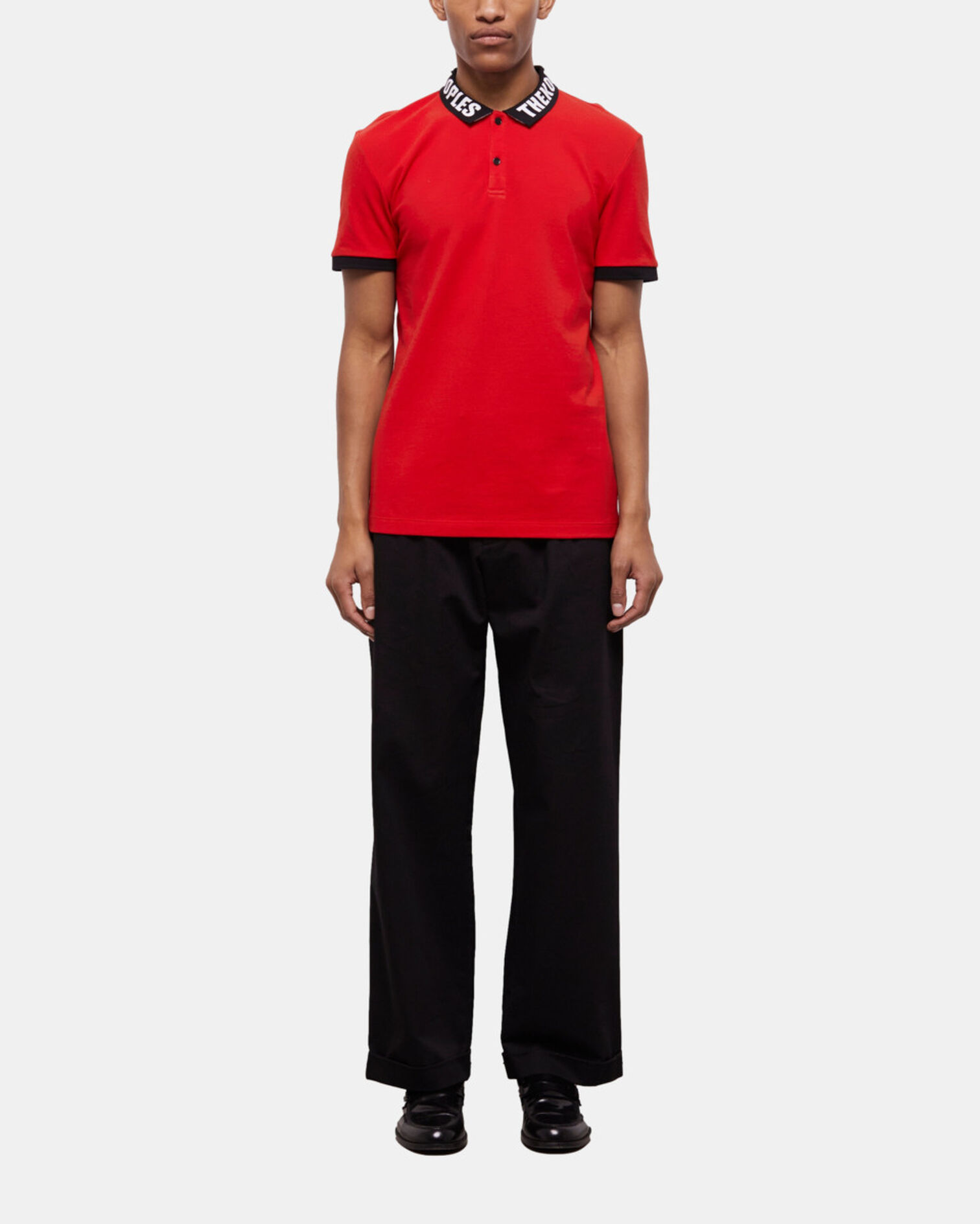 Rotes Poloshirt mit Logo am Kragen, RED, hi-res image number null