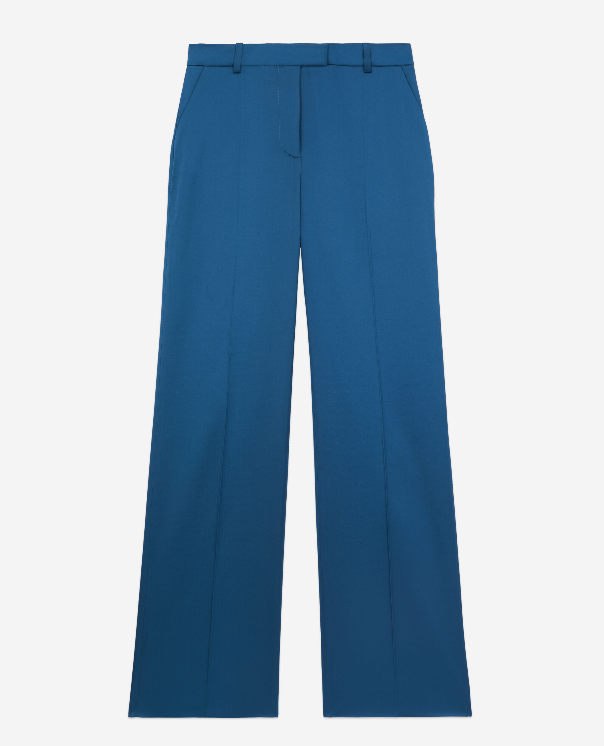 Pantalon tailleur bleu satiné, DEEP BLUE, hi-res image number null