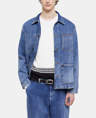 The Kooples MEN BLACK thin black leather belt with rectangular buckle