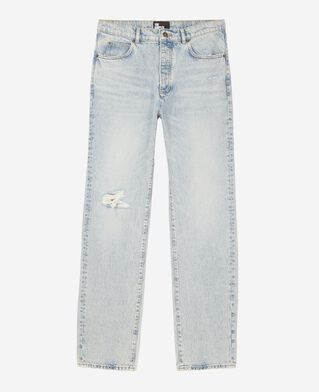 The Kooples HOMME BABY BLUE jean droit d&eacute;lav&eacute; bleu clair